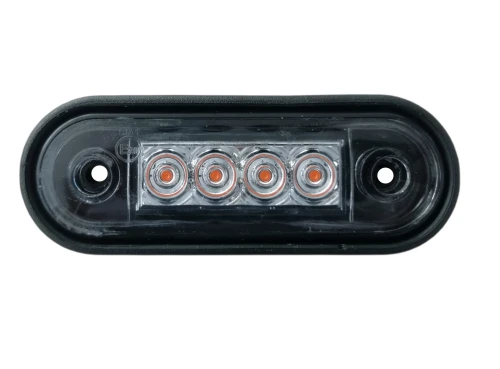 LED Маркер, Диоден Габарит, Токос, Оранжев, 12V-24V, Светлина За Камион, Бус, Ван, Ремарке, Каравана, Извит Гръб за Директен Монтаж на Ролбар, Булбар MAR891