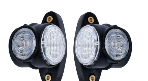 Комплект от 2бр LED Лед габарити светлини тип рогче за камион ремарке тир бус 12V-24V