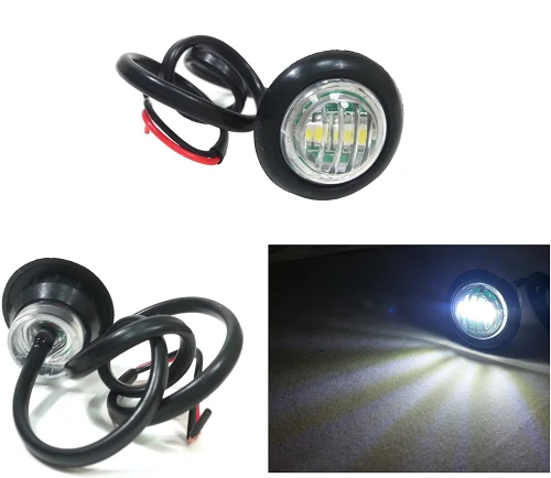 Бял LED Габарит, Тип Копче, Маркер, Токос - 24V