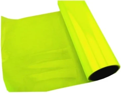 Жълто Електриково Защитно Декоративно Фолио за фарове стопове и мигачи 30 см х 10м