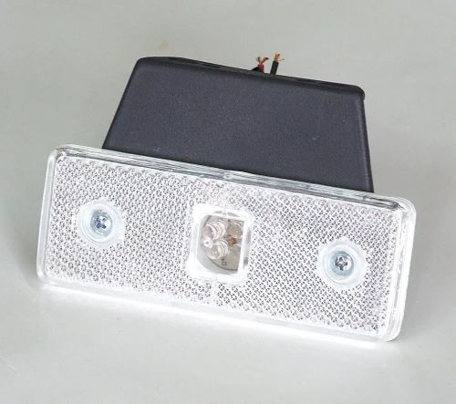 12V Диоден 4 LED ЛЕД Маркер габарит токос светлина за камиони бус ван ремарке каравана - 110 мм х 40 мм - бял MAR031