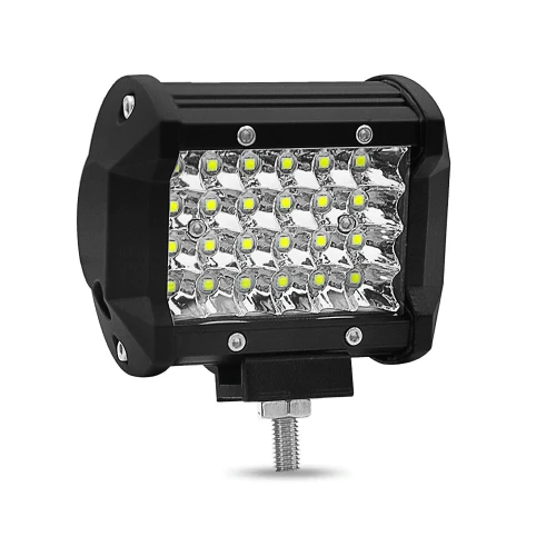 Универсален 72W Лед LED Халоген Фар Работна Лампа 12V - 24V с Насочена Spot Светлина за автомобил офроуд бус ван камион