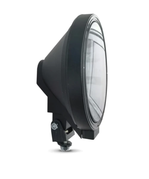 23см SIM BLACK EDITION Кръгъл халогенен фар светлини за мъгла с насочена светлина с черно стъкло 12V - 24V E- mark