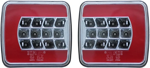 Комплект Стопове Задни Свeтлини С Крушка 12v Подходящи За Бус Камион Ремарке Караванa Платформа Със Сертификат E4