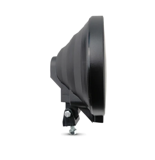 23см SIM BLACK EIDITION Кръгъл халогенен фар светлини за мъгла с насочена светлина с черно стъкло + LED Angel Eye ЛЕД Функция Ангелски Очи оранжева светлина 12V - 24V E- mark