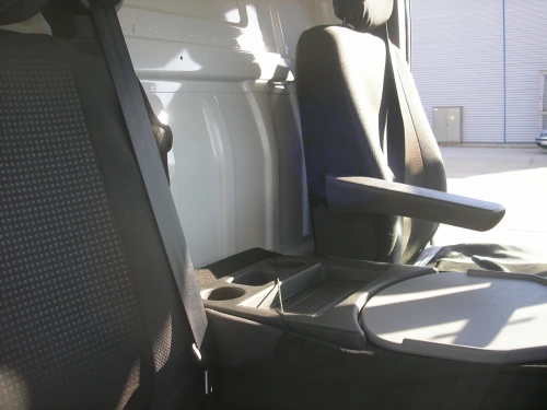 2+1 Комплект Луксозна Сиво-Черна Тапицерия Калъфи За Предни Седалки за Рено Мастер Renault Master 2009-2016