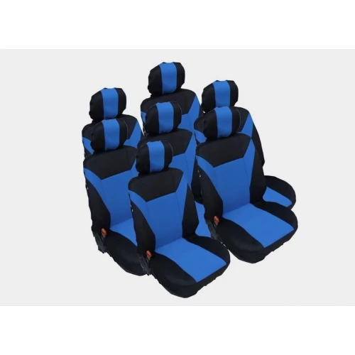 Калъфи тапицерия за VW Touran, Sharan, Ford Galaxy, Citroen C8, Peugeot 307SW, Citroen C4 Grand Picasso, Peugeot 806, 807, Син