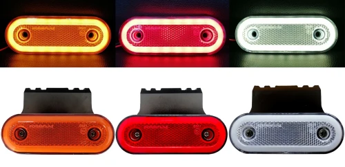 LED Диоден Габарит Със Стойка Бял Червен Жълт Маркер Е-Mark Неон Ефект 12V-24V