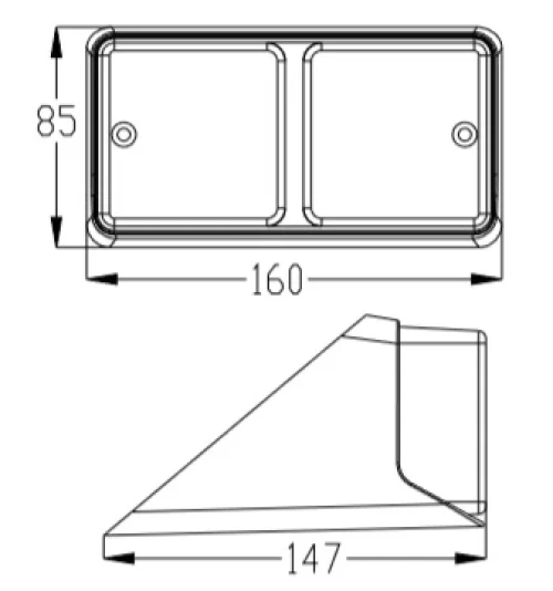 Комплект Предни Ляв и Десен Габарит с Мигач, За Трактор, Багер, Екскаватор, Подходящ за Ford/New Holland, ОЕМ D3NN13201B