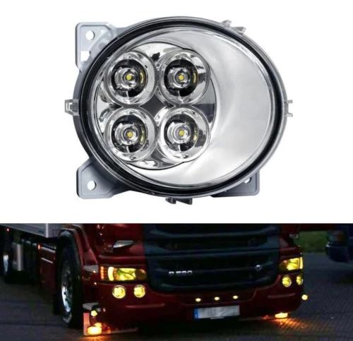 Десен ЛЕД LED Диоден фар халоген За Scania P G R T след 2004 жълта светлина