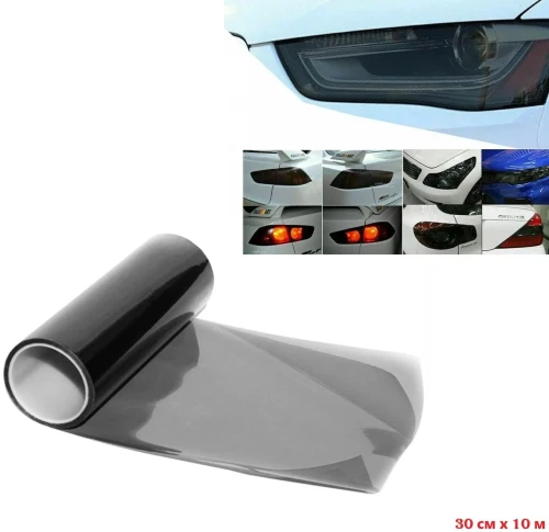 Черно Лъскаво Гланцирано Защитно Фолио за фарове стопове и мигачи 30 см х 10 м