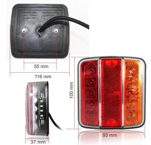 Комплект LED Диодни Стопове 12V 24V Волта бус камион ТИР ремарке