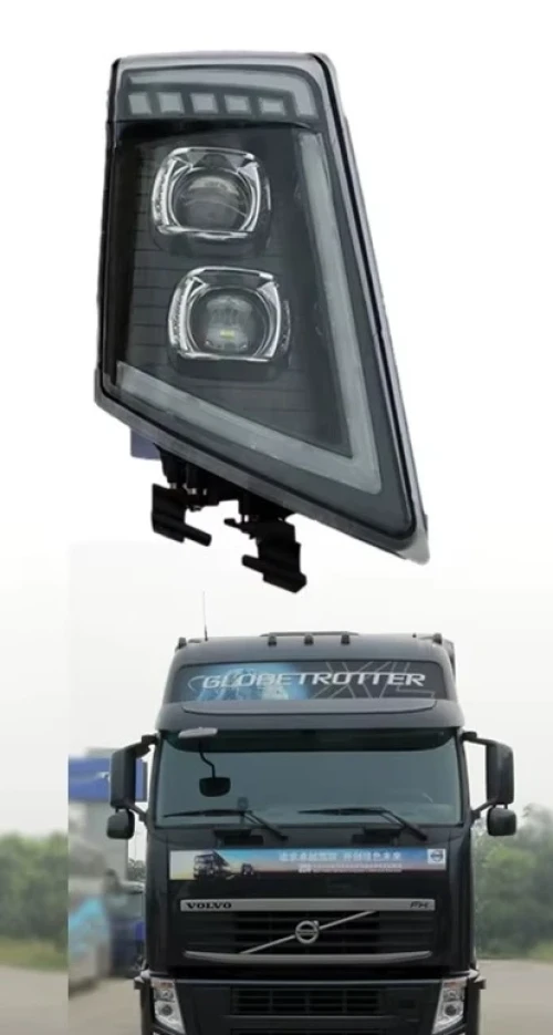 Десен LED Лед диоден преден фар с DRL дневна светлина къси-дълги мигач за камион Volvo FH13 FH16 FM460 FH500 24V