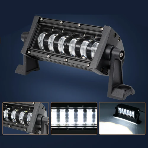 9D 27 СМ Led Bar Лед Бар Hi/Lo Къси Дълги Водоустойчив Удароустойчив 12V 24V 3840 LМ 48W С Лупи Off-Road Лед Бар За Джип ATV