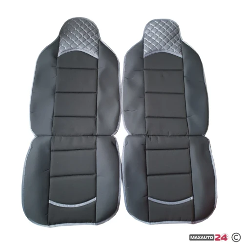 Комплект универсални калъфи за седалки на МПС - 2бр/к-т - черно със сиво