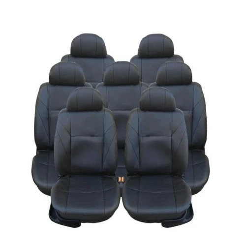 Калъфи тапицерия за VW Touran, Sharan, Ford Galaxy, Citroen C8, Peugeot 307SW, Citroen C4 Grand Picasso, Peugeot 806, 807, Еко кожа, Черен