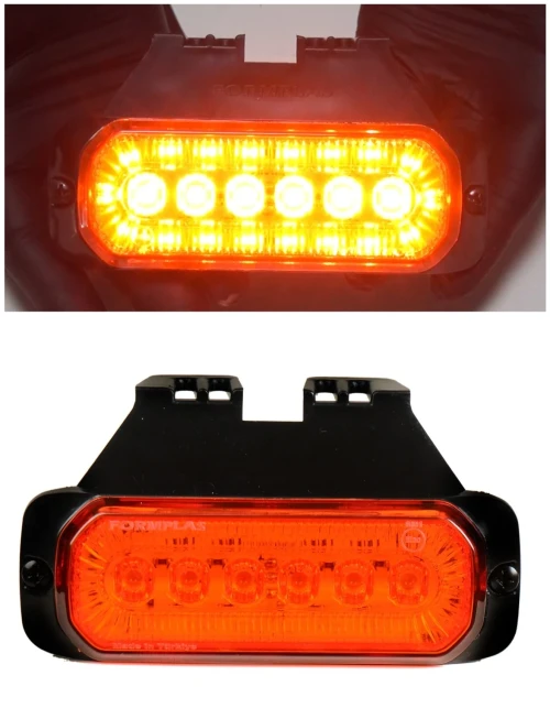 LED габарит маркер токос с 24 диода, 2 функции - оранжева светлина + мигач, 12V-24V - за камион бус ван каравана платформа кемпер