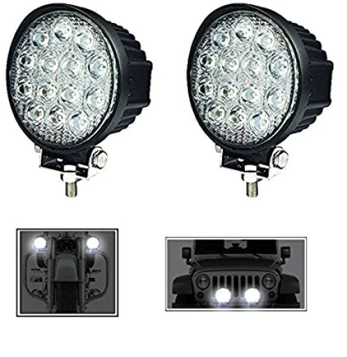 Универсален 42W Лед LED Халоген Фар Работна Лампа 12V - 24V за автомобил офроуд бус ван камион