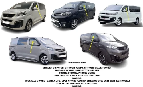 Комплект от 2бр. ветробрани за Citroen Jumpy / Peugeot Expert / Toyota ProAce / Traveller / Fiat Scudo Ulysse Opel Zafira след 2016