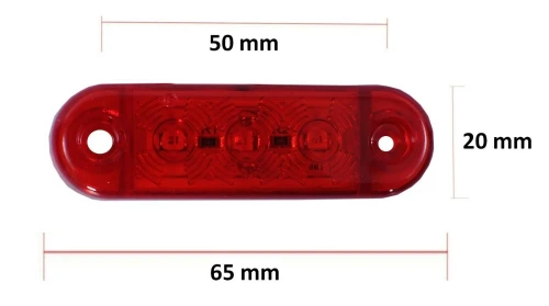 LED Маркер Диоден Габарит Токос За Камион Бус Ван Ремарке Каравана 12V - 24V червена светлина