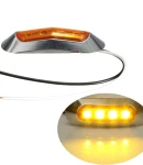 Thumbnail 3 of Оранжев/Жълт LED Габарит, Маркер, 4 диода, Хромирана рамка - 24V