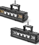 Thumbnail 1 of 17cm 7Д Диоден Прожектор Led Bar Лед Бар Халоген Бяла Светлина + Габарит бяло - жълто 12V - 24V За АТВ SUF Джип 4х Offroad Камион