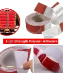 Thumbnail 5 of Светлоотразителна рефлекторна самозалепваща се лента фолио с висока фотометрична мощност 5 m x 5 cm червено - бяло