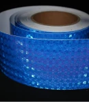Thumbnail 4 of Светлоотразителна рефлекторна самозалепваща се лента фолио с висока фотометрична мощност 5 m x 5 cm синя