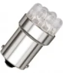 Thumbnail 1 of Комплект от 2 броя LED Лед Крушки за Mигач Стоп Габарит Халоген 9 LED 1156 BA15S 12V Бяла Светлина в Блистер
