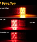 Thumbnail 9 of Комплект от 2 броя LED Лед Диодни Стопове Стоп Задна Светлина Slim 12V За Камион Ремарке Бус Ван Каравана и др. 15 cm x 8 cm