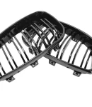 Thumbnail 7 of Двойни Бъбреци Решетки За БМВ BMW 1-ва Серия Фейслифт Facelift E81 E82 E87 E88 2008г.-2011г. Черен Гланц Лак