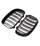 Thumbnail 10 of Двойни Бъбреци Решетки За БМВ BMW 1-ва Серия Фейслифт Facelift E81 E82 E87 E88 2008г.-2011г. Черен Гланц Лак