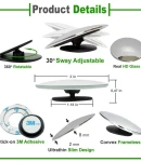 Thumbnail 4 of Комплект от 2 боя 360° допълнително широкоъгълно кръгло изпъкнало странично огледало за мъртва зона и обратно виждане