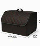 Thumbnail 1 of Луксозен кожен органайзер за багажник сгъваема кутия за съхранение 40x30x30 см
