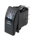 Thumbnail 3 of Копче, Бутон, За Вграждане, за LED Лед Бар, Халоген, Задна Светлина, 12V - 24V, Надпис  TRAY LIGHTS , Синя Светлина