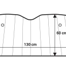Thumbnail 9 of Автомобилен сенник за предно стъкло тип хармоника двулицев с вакуумно закрепване 130х60 cm