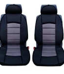 Thumbnail 1 of 1 + 1 Универсални калъфи, тапицерия за предни седалки, Масажор, високо качествен текстилен материал, Сиво-Черно