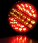 Thumbnail 7 of 1 брои LED Лед Диоден Стоп Тип Хамбургер Задна светлина За Камион Ремарке Бус Каравана Кемпер и др. 24V Ø14cm