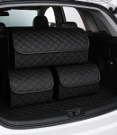 Thumbnail 4 of Луксозен кожен органайзер за багажник сгъваема кутия за съхранение 66x30x30 см