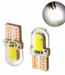 Thumbnail 2 of Комплект от 2 броя LED Лед Диодни Крушки За Габарит Силикон COB Т10 W5W 300lm 12V Бели в блистер