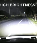 Thumbnail 3 of 17cm 7Д Диоден Прожектор Led Bar Лед Бар Халоген Бяла Светлина + Габарит бяло - жълто 12V - 24V За АТВ SUF Джип 4х Offroad Камион