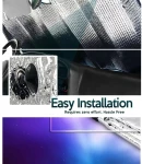 Thumbnail 13 of Автомобилен сенник за предно стъкло тип хармоника двулицев с вакуумно закрепване 140х70 cm