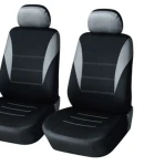 Thumbnail 1 of 1+1 Нова Универсална тапицерия за предни седалки , калъфи за автомобил за бус ван текстил в сиво-черно