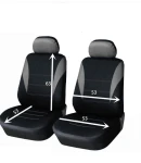 Thumbnail 2 of 1+1 Нова Универсална тапицерия за предни седалки , калъфи за автомобил за бус ван текстил в сиво-черно