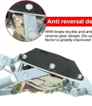 Thumbnail 6 of Ръчна лебедка скрипец със стоманено въже товароподемност 2т 2 тона