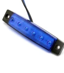 Thumbnail 2 of Светодиоден Маркер, габарит, токос, рибки, рибка, светлина със 6 LED ЛЕД за камион, бус, ван, ремарке, каравана, платформа, 12V син, сини