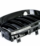 Thumbnail 2 of Двойни Бъбреци Решетки Двойни За БМВ BMW Е90 Е91 08-11 Черен Гланц Фейслифт Facelift