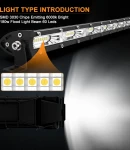 Thumbnail 4 of 51 См 162W Едноредов Мощен Диоден LED Лед Бар 54 Led Ултра Тънък Халоген Лампа Прожектор 12V 24V Автомобил АТВ Джип 4х4 Offroad Камион и др.