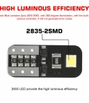 Thumbnail 5 of Лед Крушки За Габарит, Т10 W5W LED 2 SMD, 12V, Canbus, Бяла Светлина