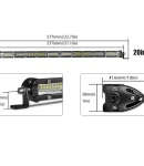 Thumbnail 7 of 57.7 см Диоден 54 LED Лед Бар 78W Ултра Тънък 12D рефлектор 12-24V Комбинирана Combo - Flood и Spot Светлина